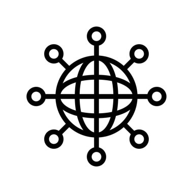 Hologram vektör çizimi, gelecekteki teknoloji çizgi tasarım simgesi