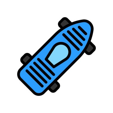 düzenlenebilir felçli lastik vektörlü eğlence amaçlı kaykay tahtası