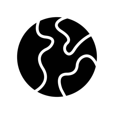 Dünya vektörü, Dijital pazarlama katı tasarım simgesi