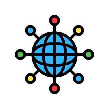 Hologram vektör çizimi, gelecek teknolojisi tasarım simgesi