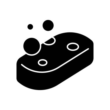 Sünger vektör çizimi, hijyen katı tasarım simgesi 