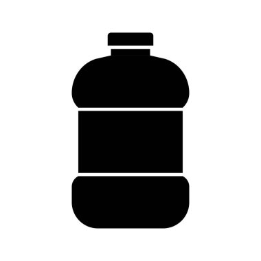 Plastik şişe vektör çizimi, katı tasarım simgesi