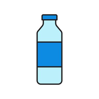 Plastik şişe vektör illüstrasyonu, doldurulmuş düzenlenebilir tasarım ana hatları simgesi