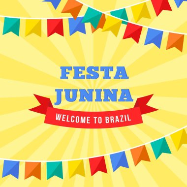 Brezilya 'da festivaller, Festa Junina kutlama poster illüstrasyonu