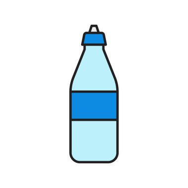 Plastik şişe vektör illüstrasyonu, doldurulmuş düzenlenebilir tasarım ana hatları simgesi