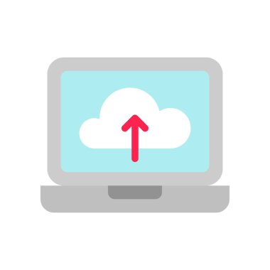 Bulut gönderme vektörü, Sosyal medya düz tasarım simgesi