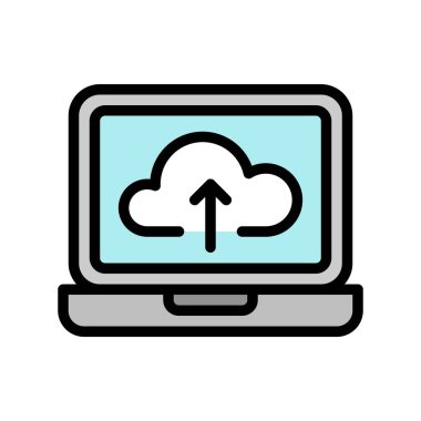 Bulut gönderme vektörü, Sosyal medya doldurulmuş biçim düzenlenebilir vuruş simgesi