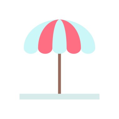 Yaz plajı ya da tatille ilgili plaj şemsiyesi.