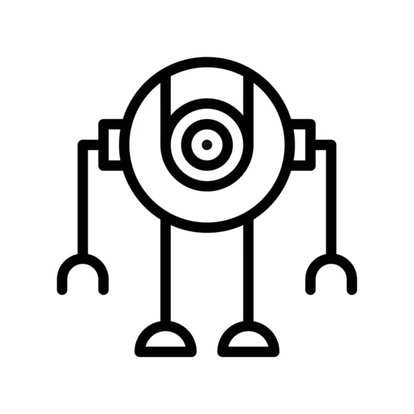 Robot Navigation Vector Robotics Related Line Style Icon — Stock Vector