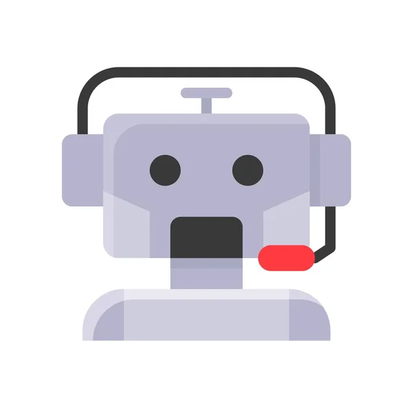 Ρομπότ Διάνυσμα Ρομποτική Σχετική Επίπεδη Στυλ Εικονίδιο — Διανυσματικό Αρχείο