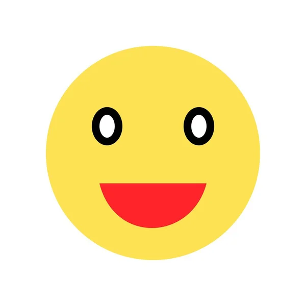 Smiling Face Vector Illustration Isolated Flat Design Icon — Stock Vector