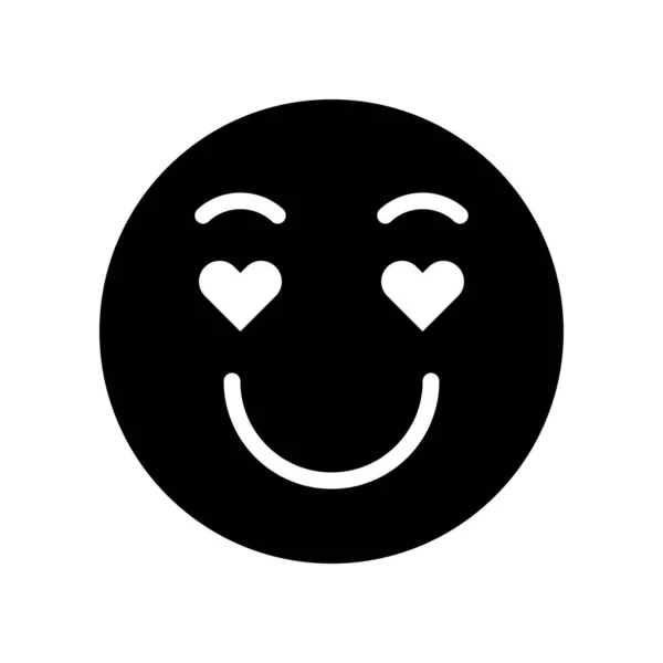 Emoticon Vektor Social Media Solides Design Symbol — Stockvektor