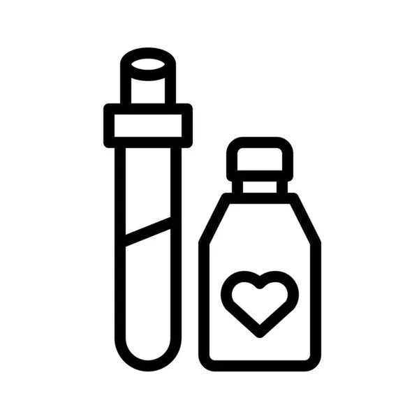 Potion Vector Icono Diseño Línea Relacionada Con Magia — Vector de stock