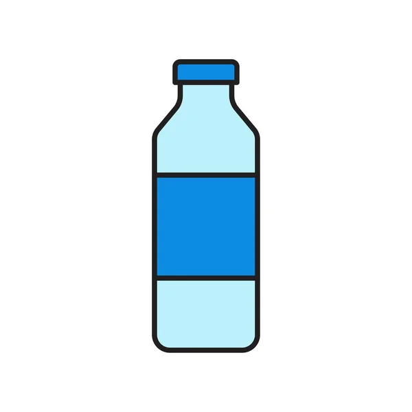 Ilustración Vector Botella Plástico Diseño Rellenado Icono Esquema Editable — Vector de stock