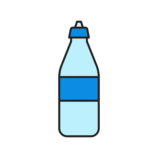 Ilustración Vector Botella Plástico Diseño Rellenado Icono Esquema Editable — Vector de stock