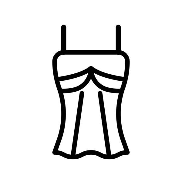 Sleeveless Shirt Vector Illustratie Lijn Ontwerp Icoon — Stockvector