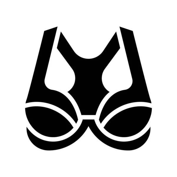 Bra Brassiere Ilustração Vetorial Ícone Design Sólido — Vetor de Stock