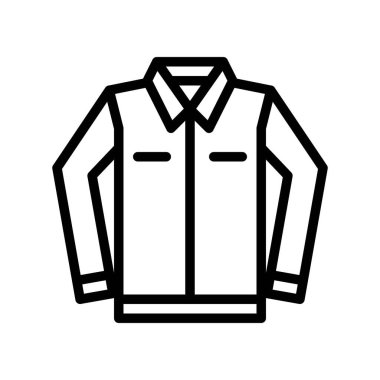 Ceket veya Ceket vektör illüstrasyonu, çizgi tasarım simgesi