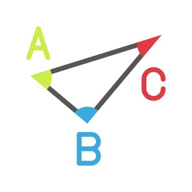 Trigonometri vektörü, okula geri dön düz tasarım simgesi