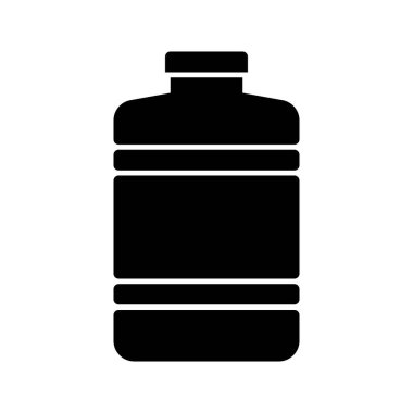 Plastik şişe vektör çizimi, katı tasarım simgesi