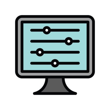 Televizyonlar ve teknoloji, ilgili TV vektörleri, düzenlenebilir vuruşlarda,