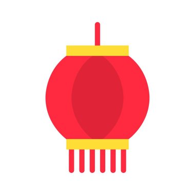 Fener vektörü, Çin Yeni Yıl düz stil simgesi