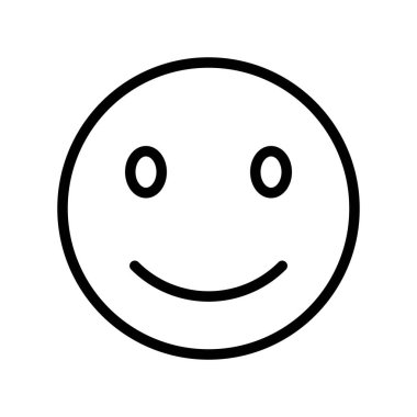 Gülen yüz vektör illüstrasyonu, satır tasarımı düzenlenebilir ana hatları