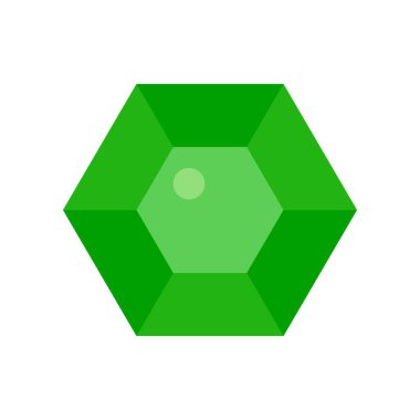 Gemstone vektör çizimi, izole edilmiş düz tasarım simgesi