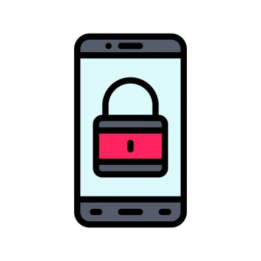 uygulama simgeleri, kilit ekran ve düzenlenebilir felçli düğme vektörleri ile ilgili cep telefonu ekranını ayarlar