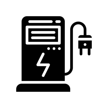 İstasyon vektör illüstrasyonu yükleniyor, gelecekteki teknoloji katı tasarım simgesi