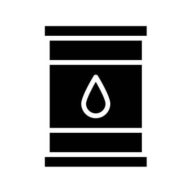 Katı tasarımda sürdürülebilir ya da geri dönüşümle ilgili yağ varili vektörü