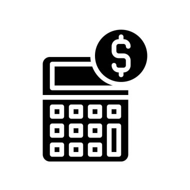 Hesap makinesi vektörü, Dijital pazarlama katı tasarım simgesi