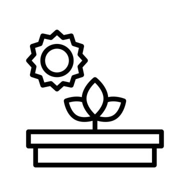 çevre ile ilgili yapraklar veya çiçek doğrusal olarak güneş vektörü ile