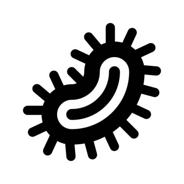 Virüs bulaşması ile ilgili tehlikeli virüs şekli vektörü katı tasarımda