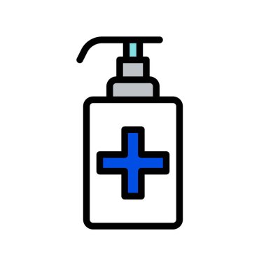 El dezenfektanı vektörü, hijyen dolgulu stil düzenlenebilir vuruş