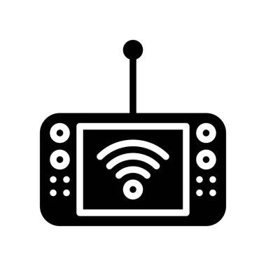 Mobil internet aygıtı çizimi, gelecekteki teknoloji katı tasarım simgesi