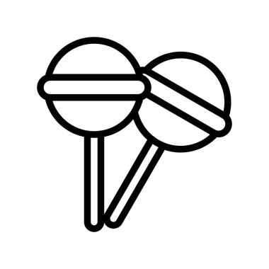 Lolipop vektör illüstrasyonu, izole çizgi tasarım simgesi