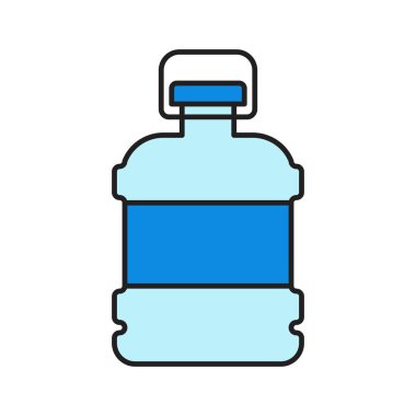 Plastik şişe vektör illüstrasyonu, doldurulmuş düzenlenebilir tasarım ana hatları simgesi