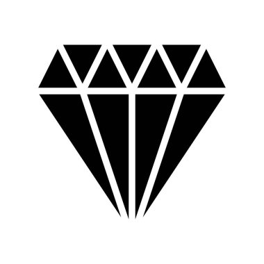 Elmas vektör çizimi, izole edilmiş katı tasarım simgesi