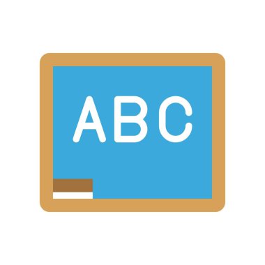 Karatahta vektörü, okula geri dön düz tasarım simgesi