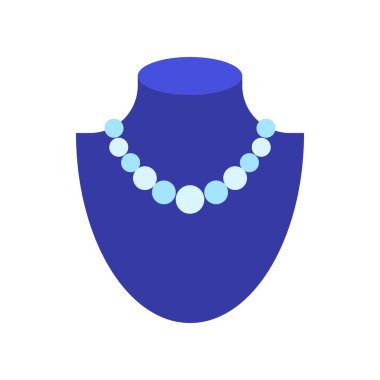 Kolye vektör illüstrasyonu, izole edilmiş düz tasarım simgesi