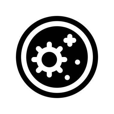 Corona virüsü katı tasarım içindeki bakteri veya hastalık taşıyıcısı