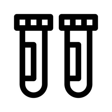 siyah beyaz tüpler basit simge, vektör illüstrasyonu 