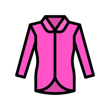 Ceket vektör illüstrasyonu, doldurulmuş düzenlenebilir tasarım dış çizgi simgesi