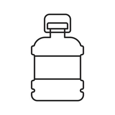 Plastik şişe vektör illüstrasyonu, çizgi tasarım simgesi