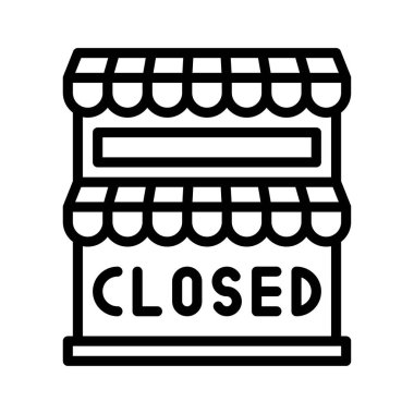 Ekonomik durgunlukla ilgili mağaza açılımı çizgisel biçimdeki metin vektörlerini yakın ve yazılı hale getiriyor