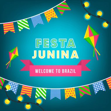 Brezilya 'da festivaller, Festa Junina kutlama poster illüstrasyonu