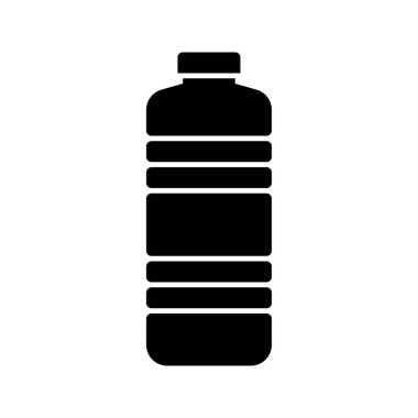 Plastik şişe vektör çizimi, katı tasarım simgesi