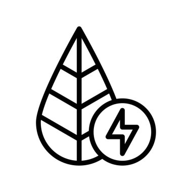 Doğrusal biçimde elektrik şoku veya yıldırım vektörü içeren sürdürülebilir ya da geri dönüşümle ilgili yaprak