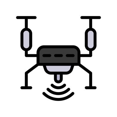 Drone vektör illüstrasyonu, gelecek teknolojisi tasarım simgesi